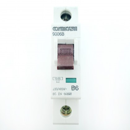 Contactum 9006B B6 6A 6 Amp BSEN 60898 MCB Circuit Breaker Type B
